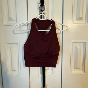 Lululemon cropped workout bra- maroon